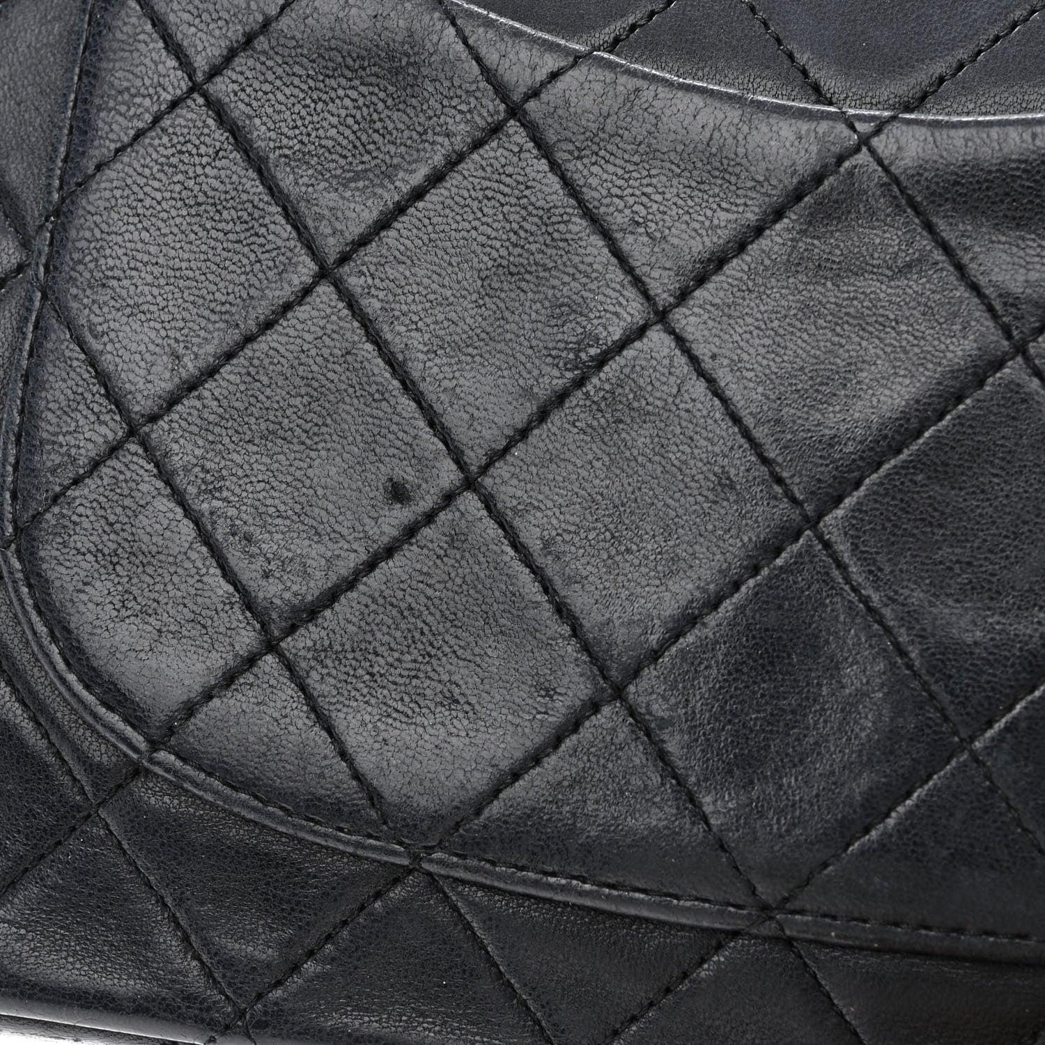 Chanel Lambskin Quilted Medium Double Flap Black 13 of 15