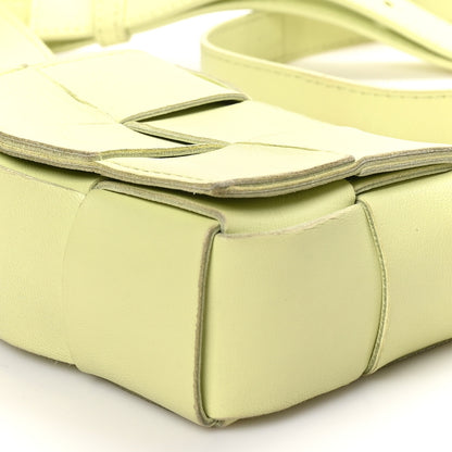 Bottega Veneta Lambskin Maxi Intrecciato Extra Mini Cassette Crossbody Bag Lemon Washed 8 of 9