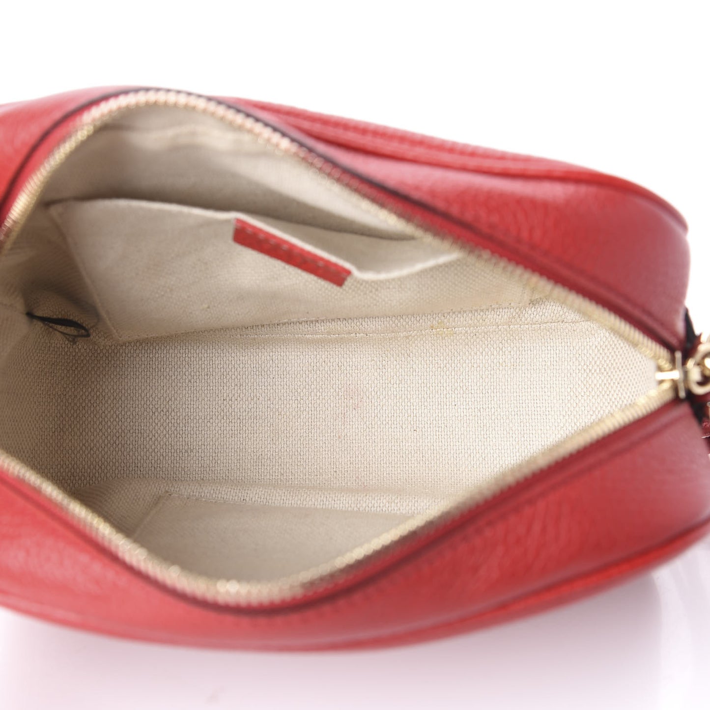 Pebbled Calfskin Small Soho Disco Bag Tabasco Red