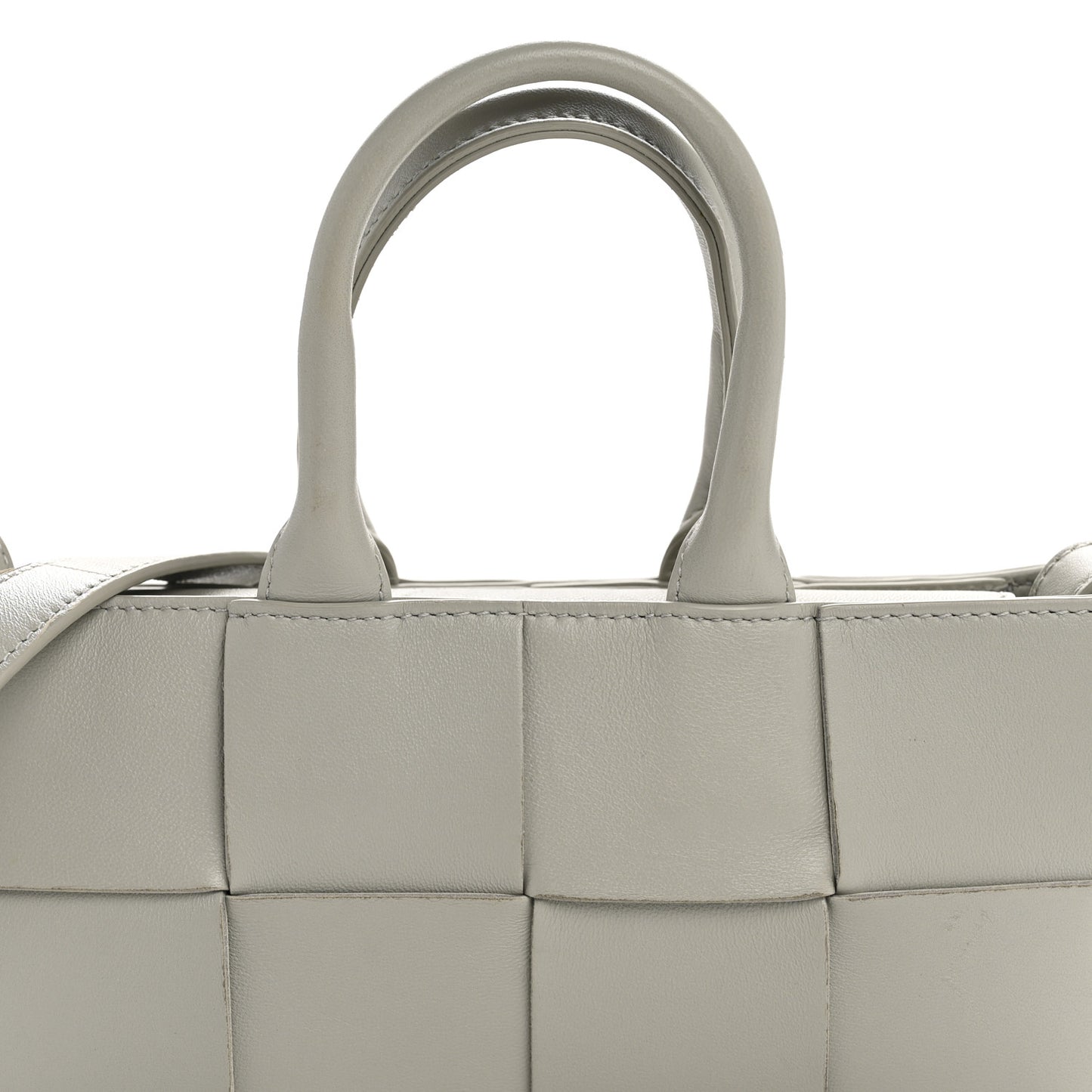 Nappa Maxi Intreccio Mini Arco East West Tote Agate Grey