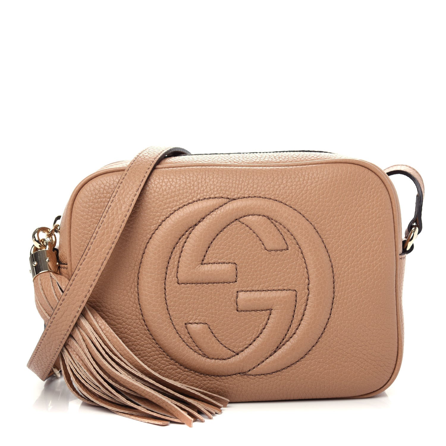 Gucci Pebbled Calfskin Small Soho Disco Bag Camelia 1 of 10