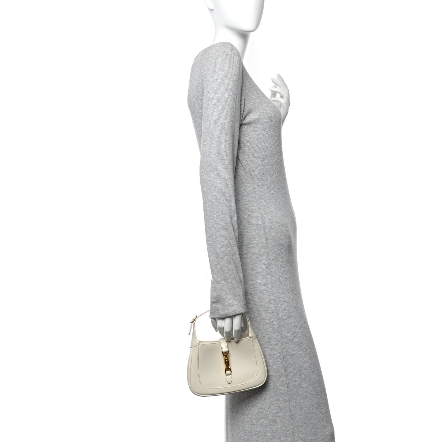 Boarded Dyana Lux Calfskin Mini Jackie 1961 Hobo Mystic White