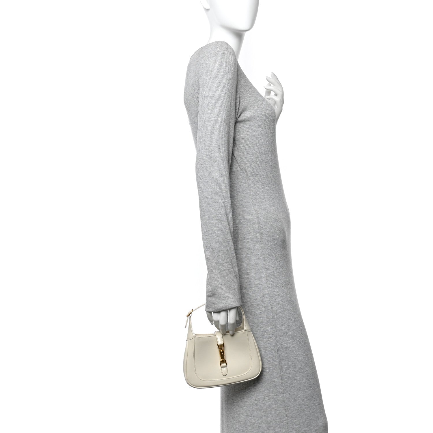 Gucci Boarded Dyana Lux Calfskin Mini Jackie 1961 Hobo Mystic White 2 of 15