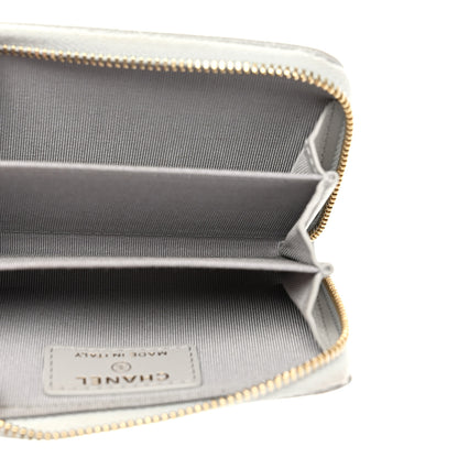 Chanel Caviar Quilted Zip Coin Purse Grey 5 of 8