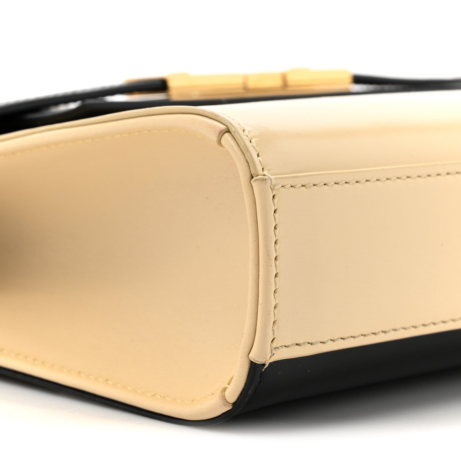 Saint Laurent Smooth Calfskin Manhattan Shoulder Bag Black Beige 10 of 12