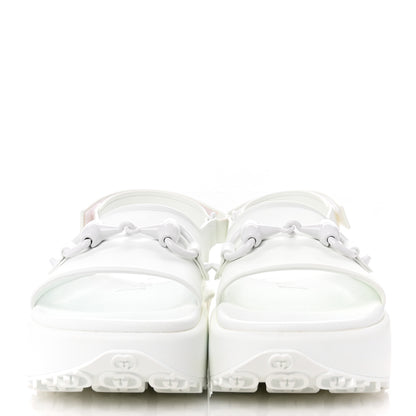 Gucci Soft Rubber Horsebit Touch Womens Strapped Sandals 41 Great White 3 of 9