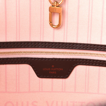 Louis Vuitton Damier Ebene Neo Neverfull MM Rose Ballerine 10 of 14