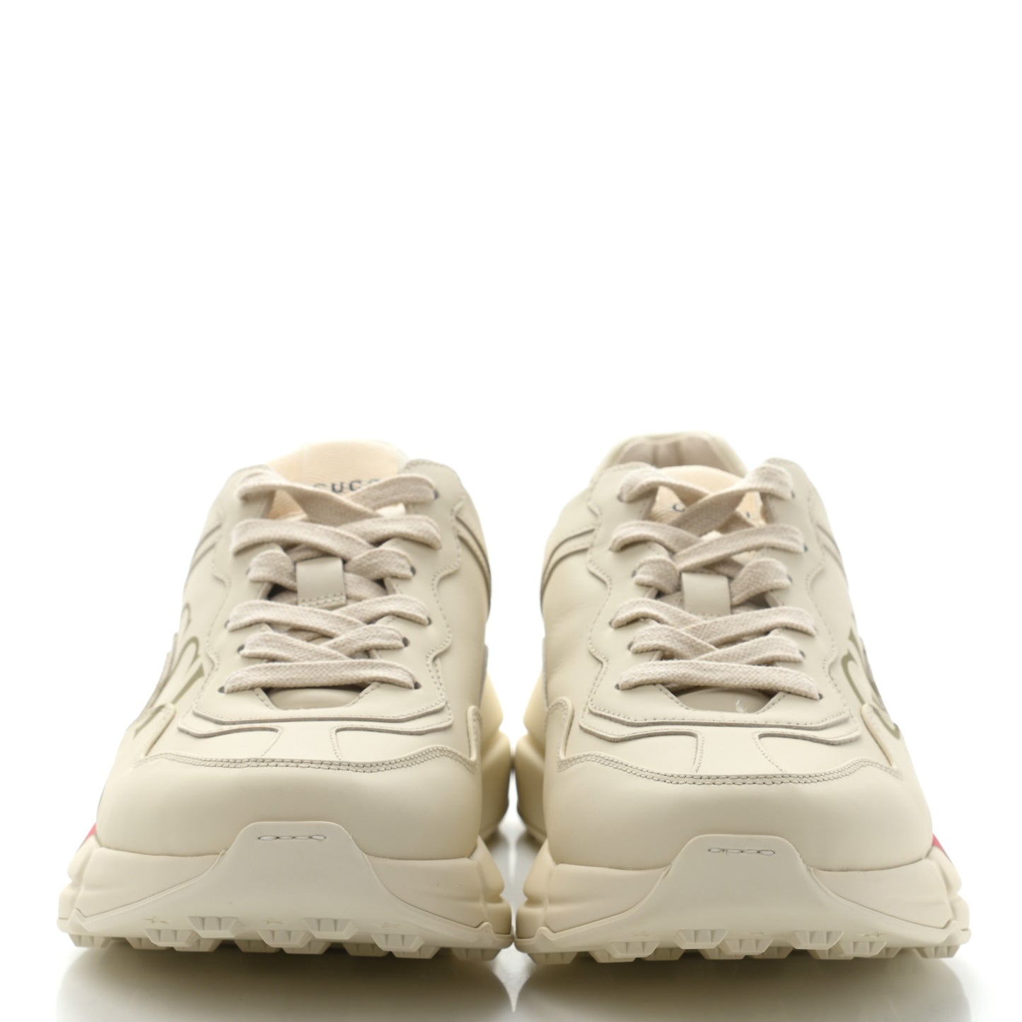 Calfskin Logo Womens Rhyton Sneakers 38 Ivory