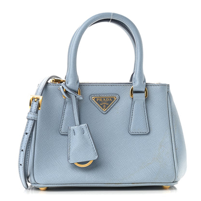 Prada Saffiano Micro Galleria Double Zip Tote Astrale 1 of 10