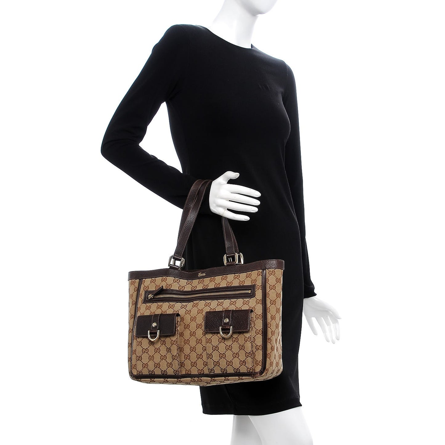 Monogram Abbey D Ring Tote Dark Brown