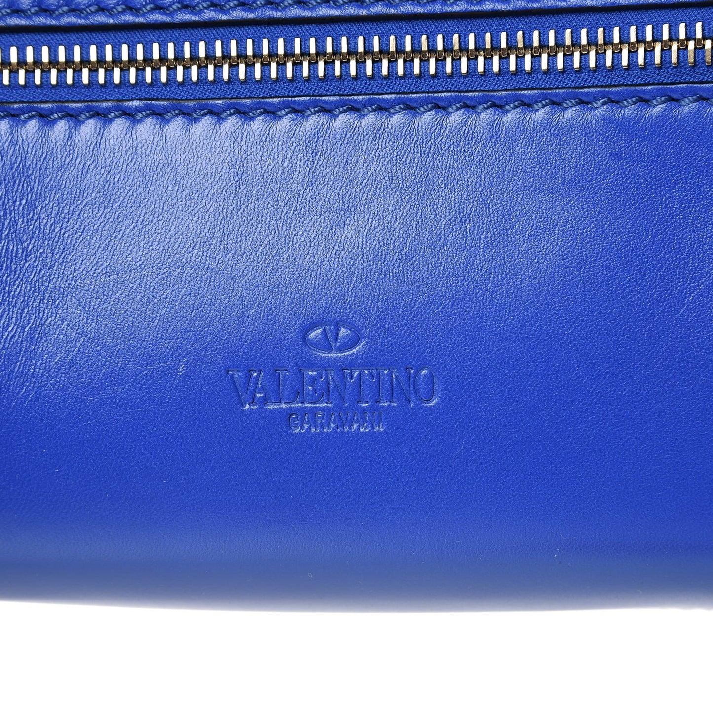 Velvet Rockstud Spike Belt Bag 95 Acid Blue