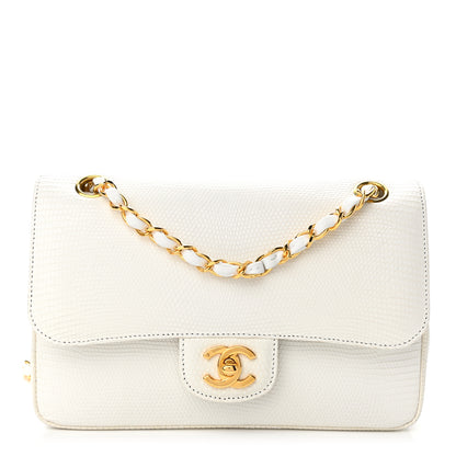 Chanel Lizard Small Double Flap White 1 of 10