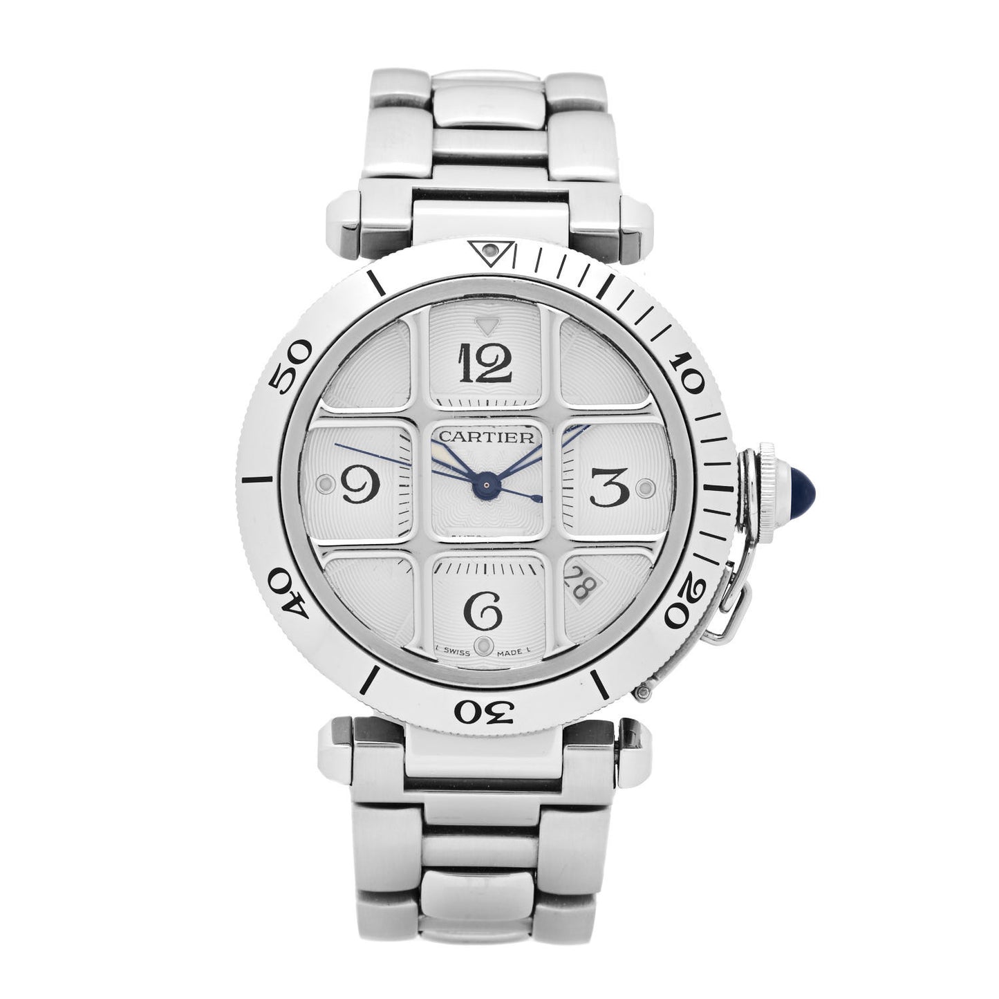 Stainless Steel 38mm Pasha C Grille Automatic Watch