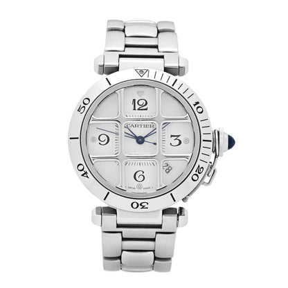Cartier Stainless Steel 38mm Pasha C Grille Automatic Watch 1 of 4