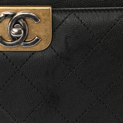 Chanel Calfskin Stitched Large Straight Lines Shopping Tote Black 13 of 13
