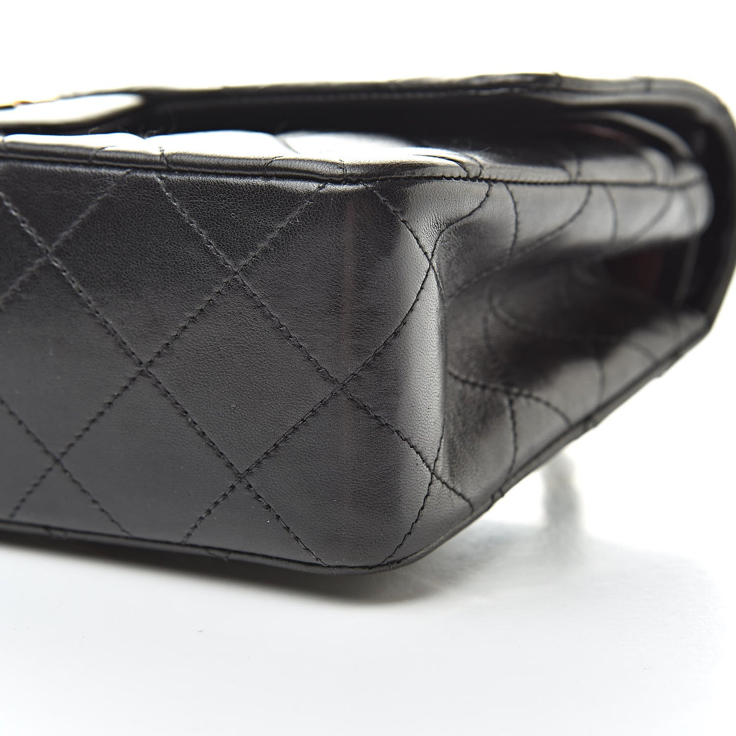 Lambskin Quilted Small Double Flap Black