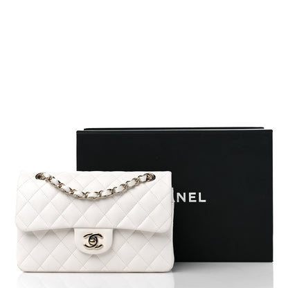 Chanel Caviar Quilted Small Double Flap White 10 of 10