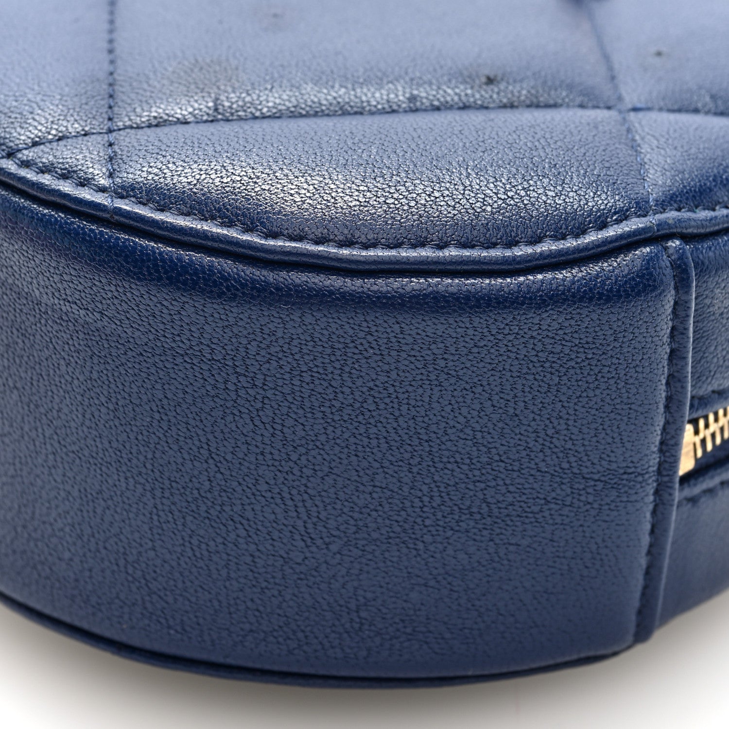 Chanel Lambskin Quilted Chanel 19 Round Clutch With Chain  Navy 10 of 10