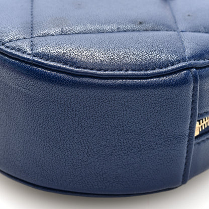 Chanel Lambskin Quilted Chanel 19 Round Clutch With Chain  Navy 10 of 10