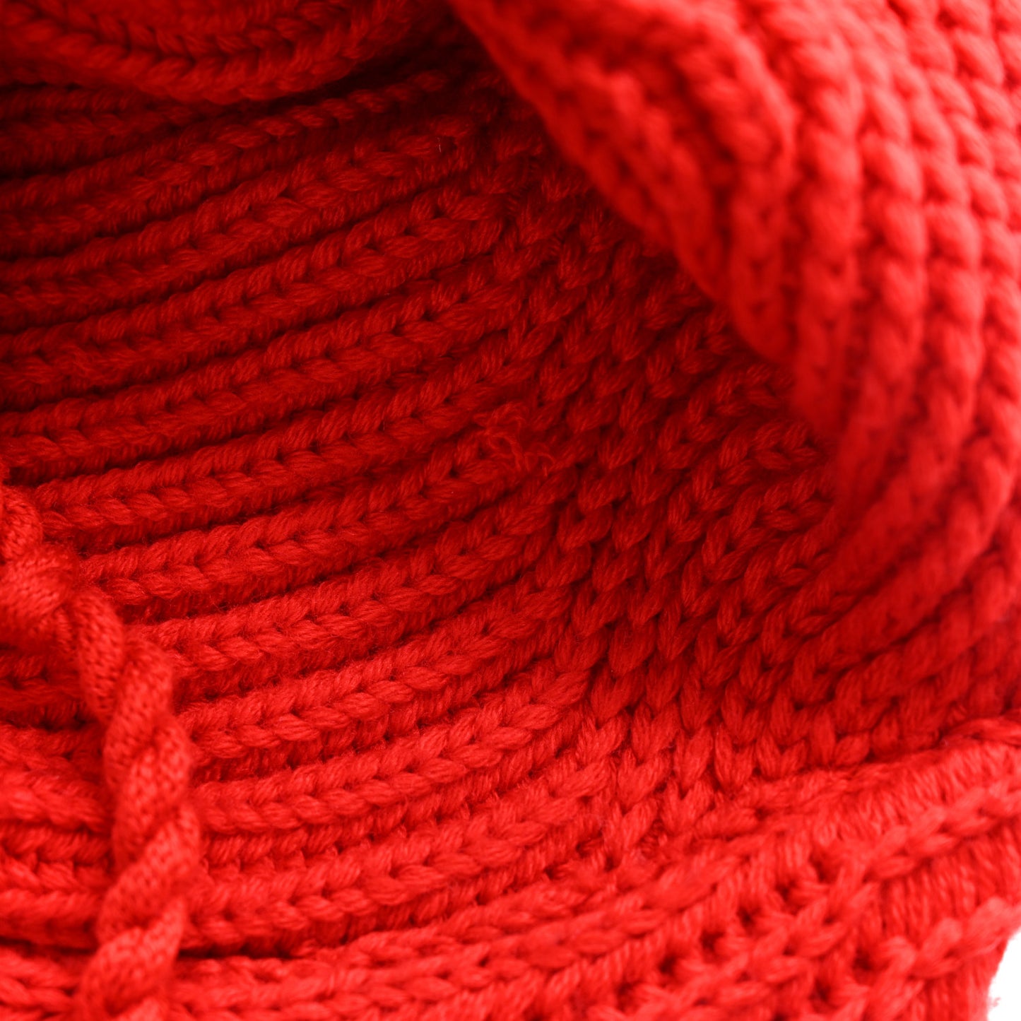 Wool Hat With Tassels M Red