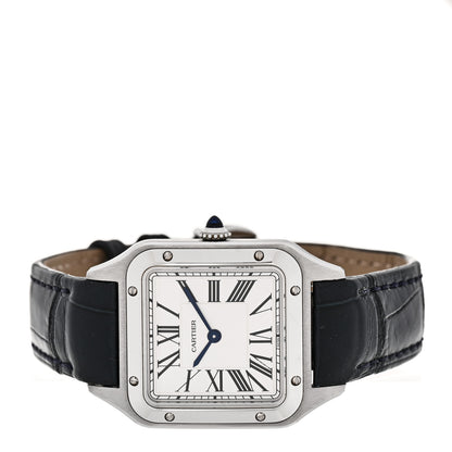 Cartier Stainless Steel Alligator 27.5mm Santos Dumont Quartz Watch 2 of 4
