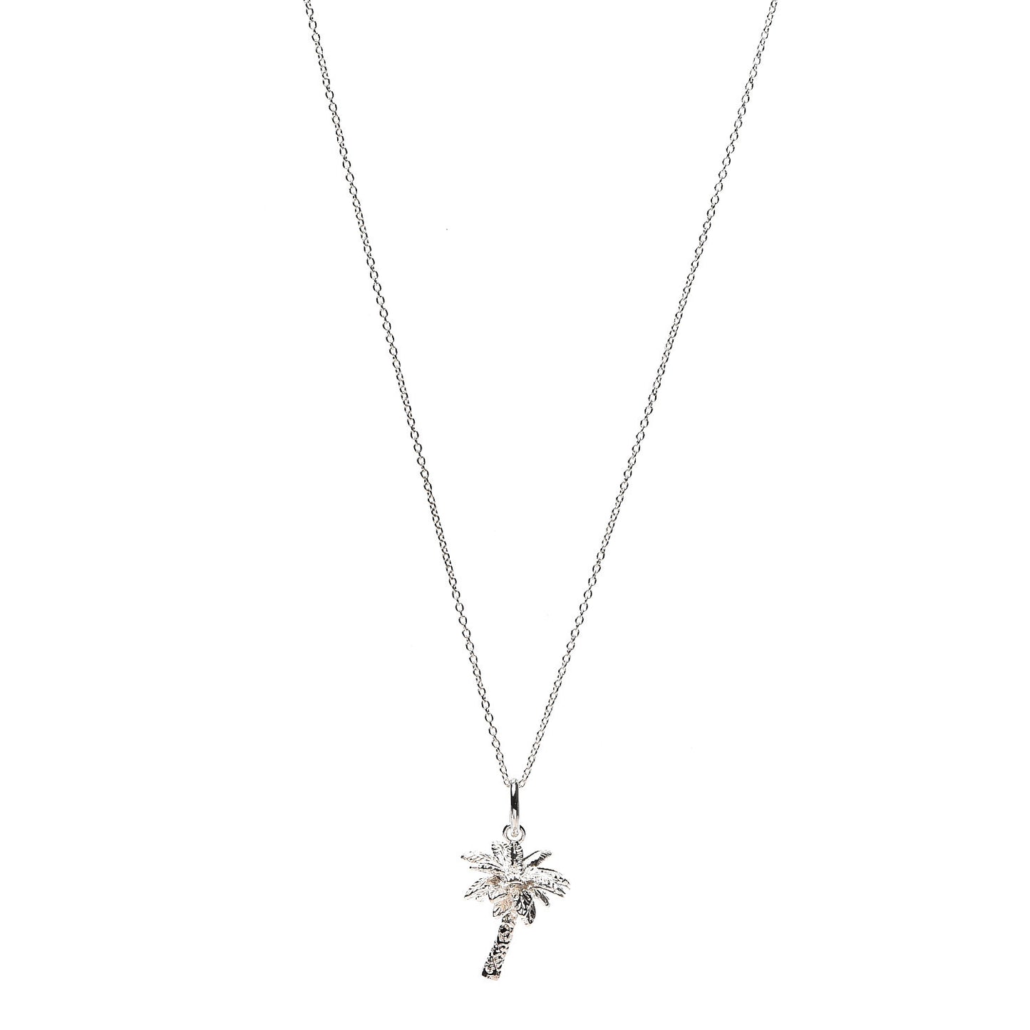 Sterling Silver Palm Tree Pendant Necklace