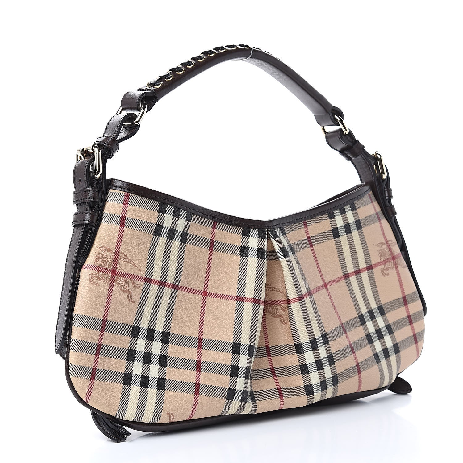 Burberry Haymarket Check Shoulder Bag Chocolate 3 of 11