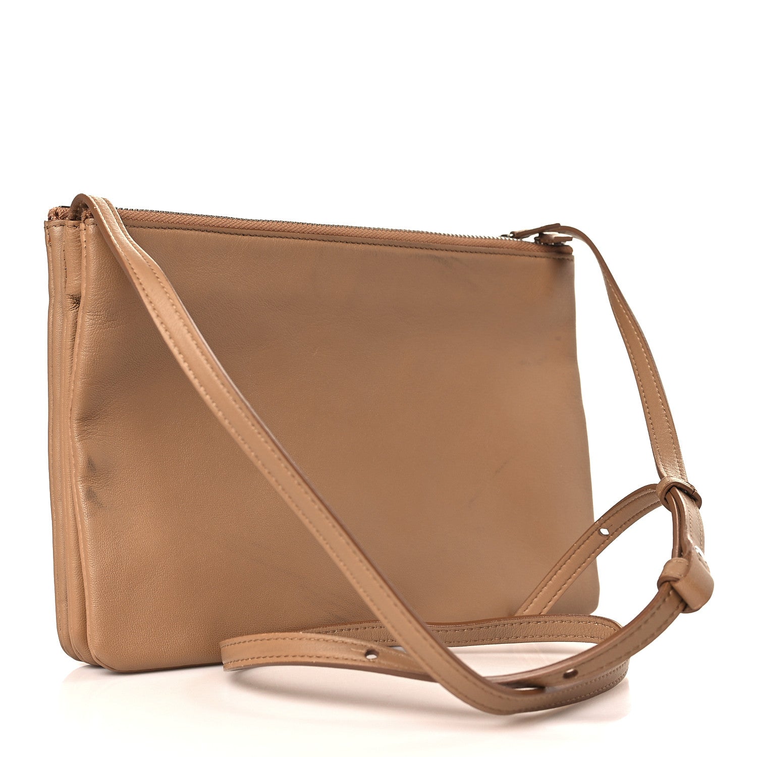 Celine Lambskin Large Trio Crossbody Bag Taupe 3 of 10