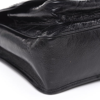 Saint Laurent Crinkled Calfskin Matelasse Monogram Medium Niki Chain Satchel Black 9 of 13