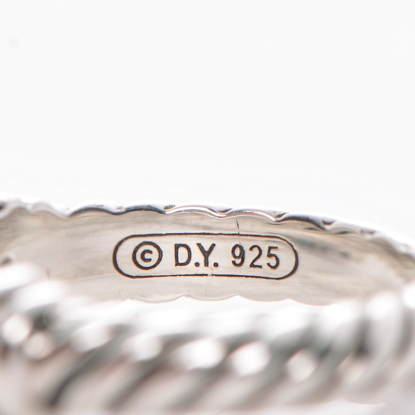 Sterling Silver Black Diamond Cable Candy Metro Ring 5