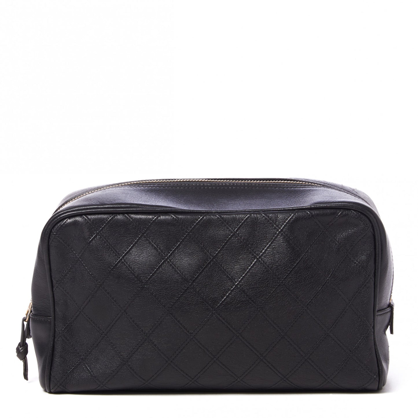 Calfskin Diamond Stitch Cosmetic Case