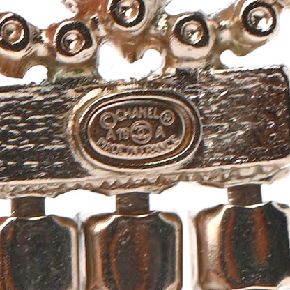 Chanel Crystal Strass CC Earrings Silver 4 of 4