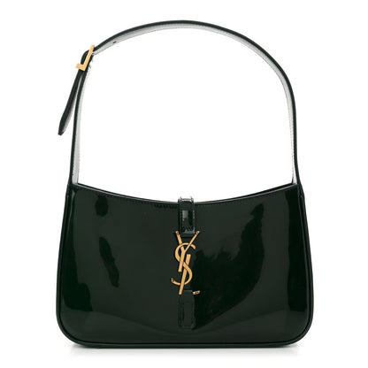 Saint Laurent Patent Le 5 A 7 Hobo Dark Leaf 1 of 10