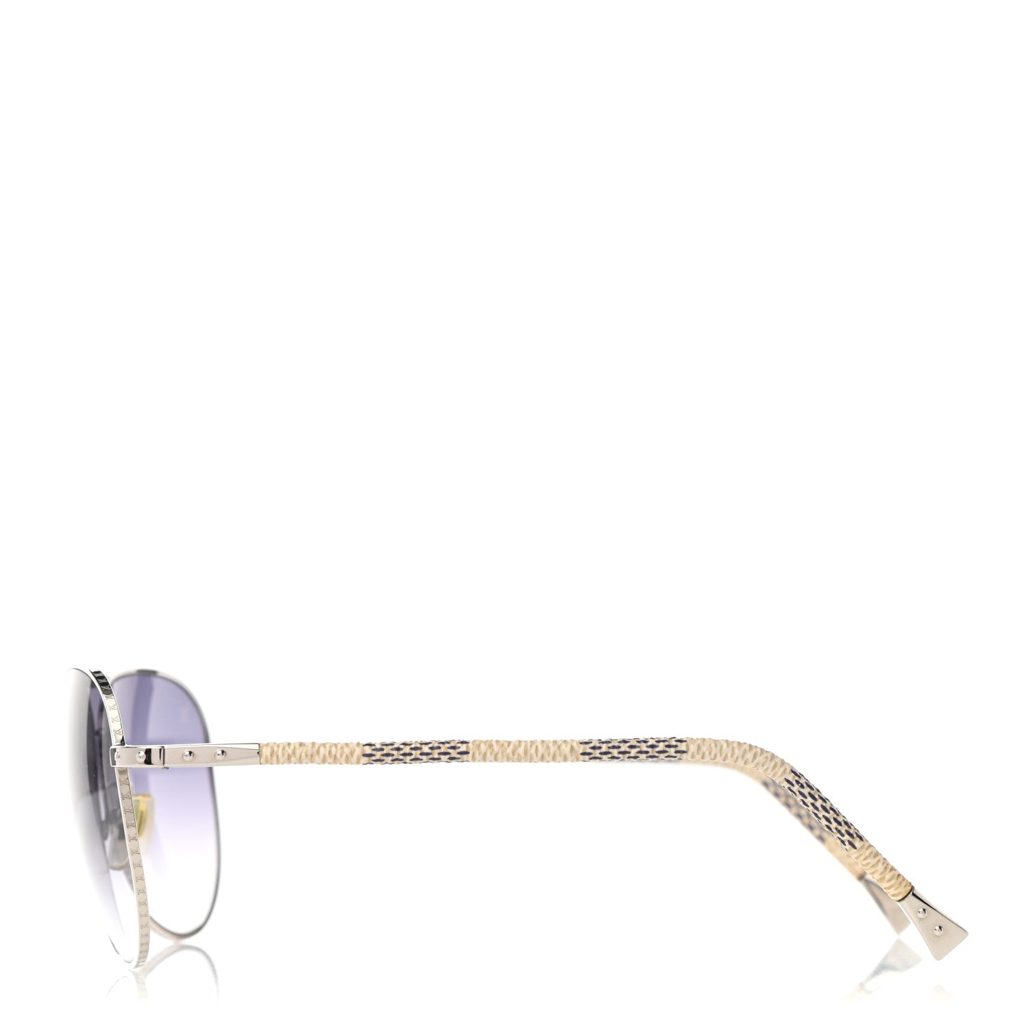 Louis Vuitton Damier Azur Conspiration Pilote Aviator Sunglasses Z0203U 3 of 9