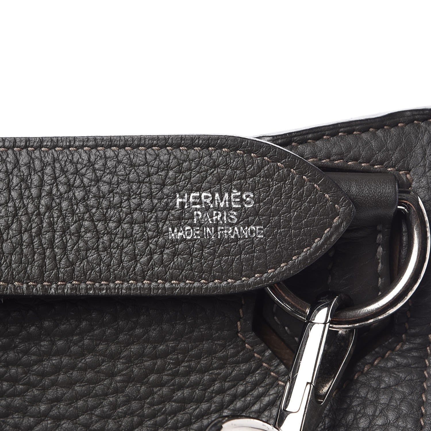 Hermes Taurillon Clemence Bicolor Jypsiere 34 Ardoise Gris Tourterelle 27 of 32