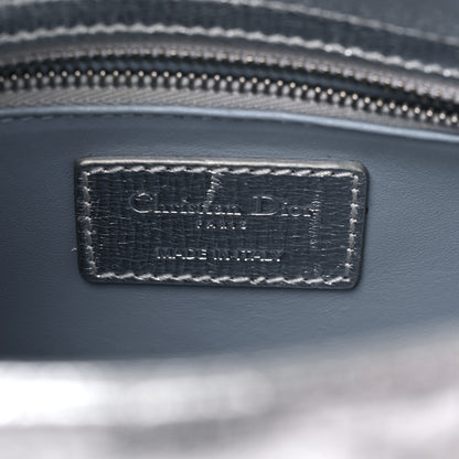 Christian Dior Metallic Grained Calfskin Cannage Small Lucky Badges My Lady Dior Silver 6 of 10