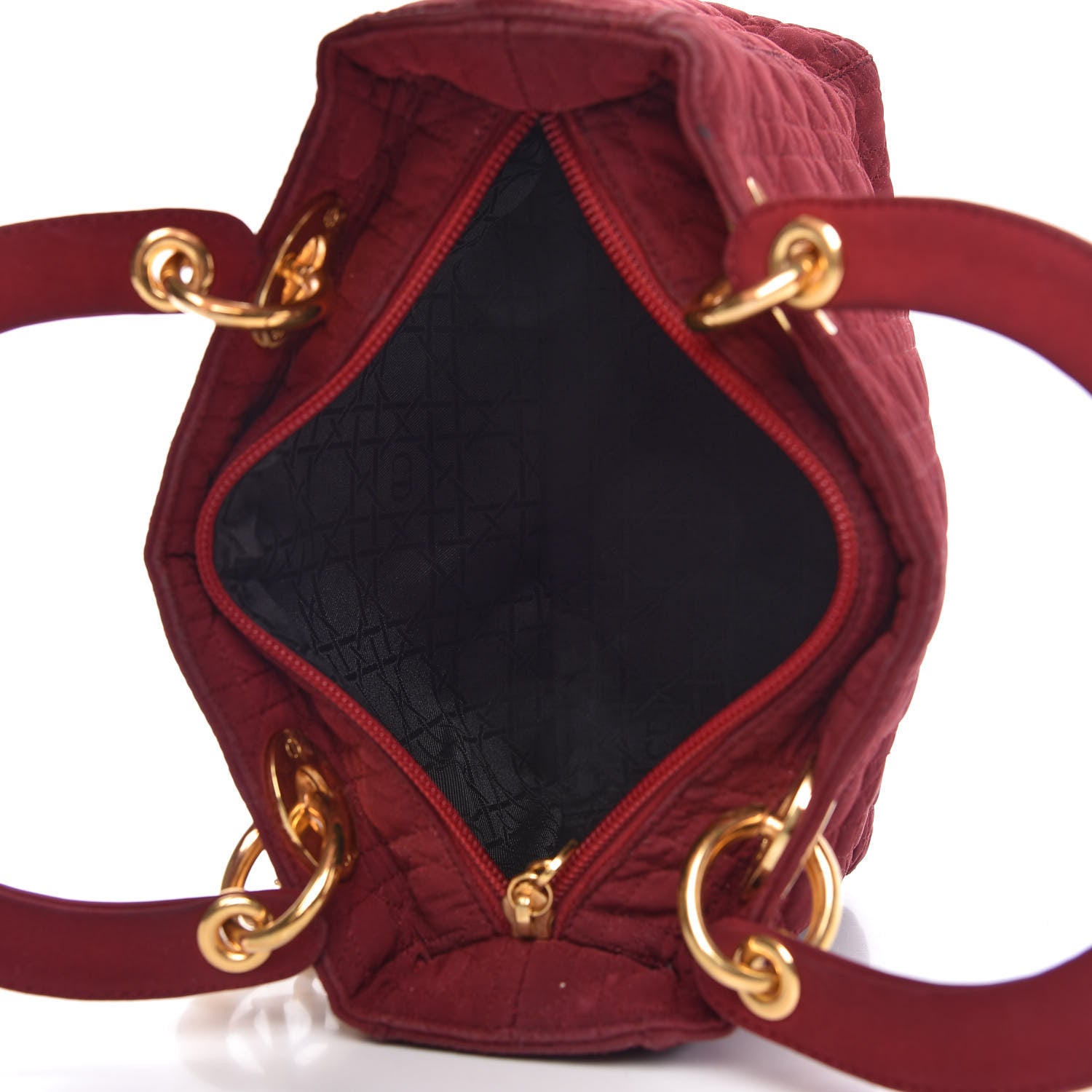 Christian Dior Nylon Cannage Medium Lady Dior Red 5 of 10