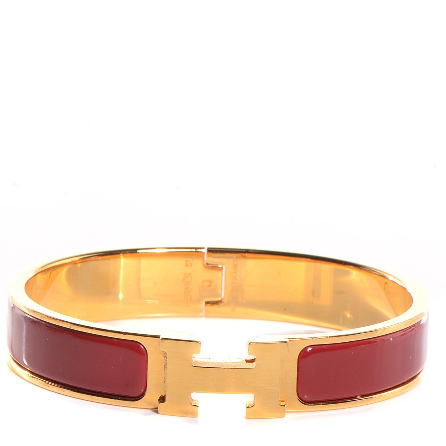 Enamel Narrow Clic Clac H Bracelet GM Red
