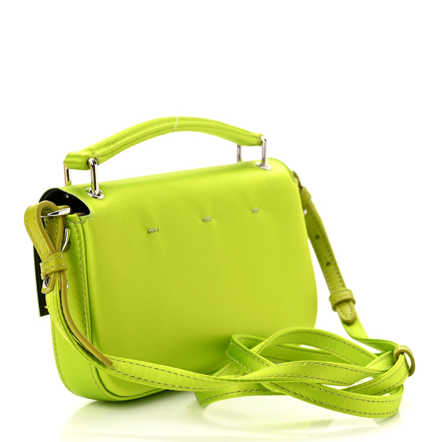Fendi Silk Satin Phone Baguette Wasabi 3 of 10