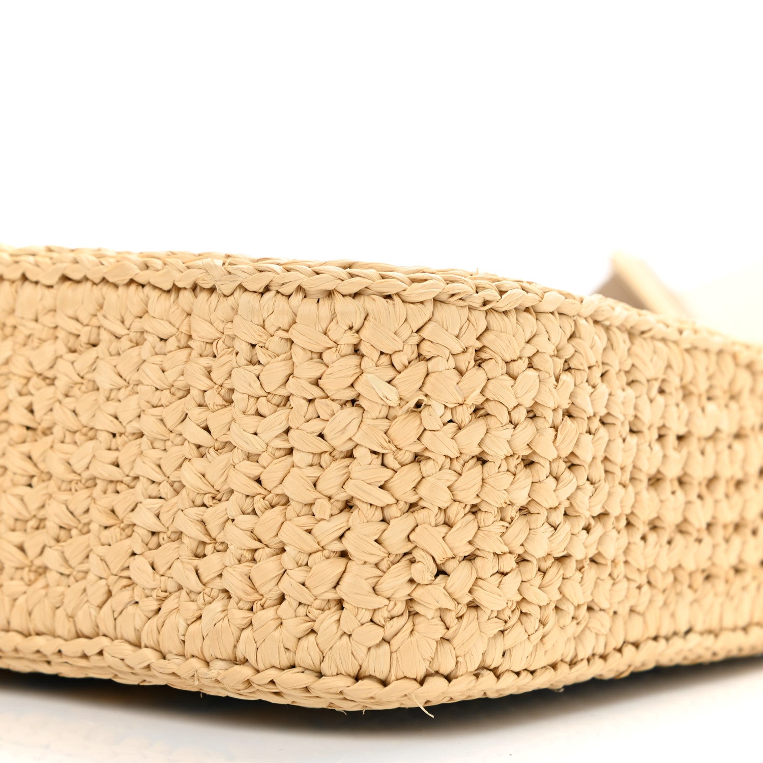 Prada Yarn Raffia Effect Crochet Striped Re-Edition 2005 Shoulder Bag Naturale Celeste 10 of 10