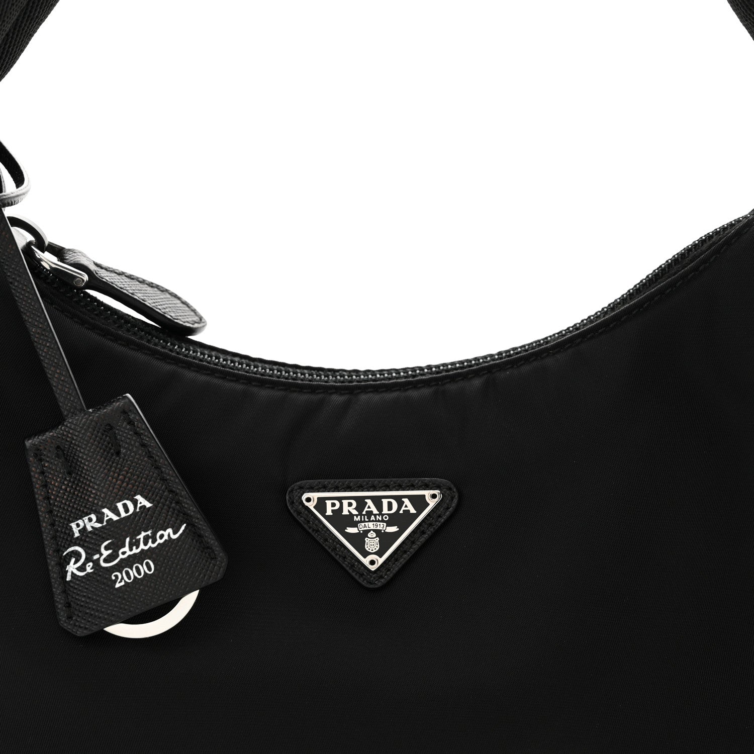 Prada Tessuto Nylon Mini Re-Edition 2000 Bag Black 8 of 13