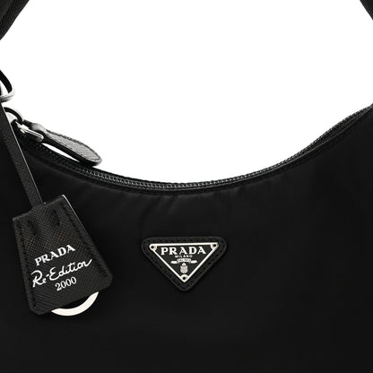 Prada Tessuto Nylon Mini Re-Edition 2000 Bag Black 8 of 13