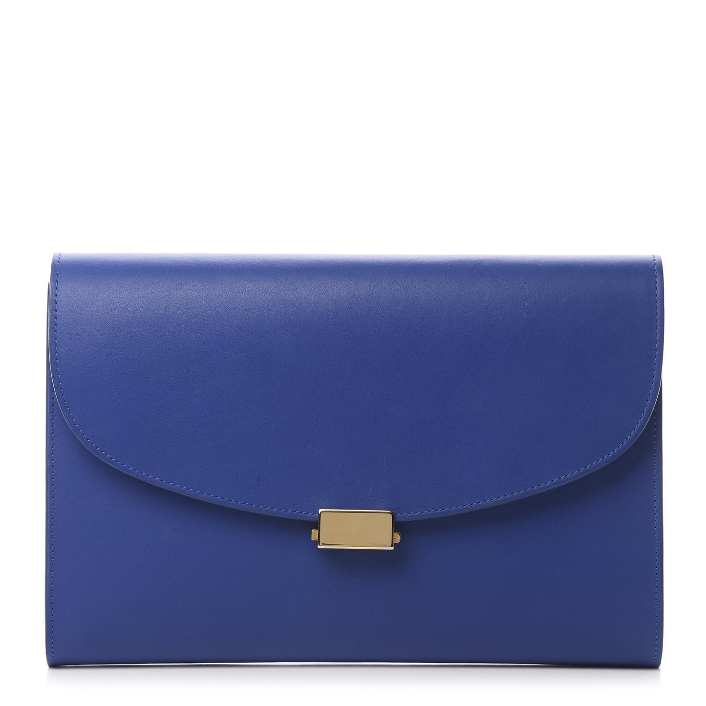 Calfskin Envelope Flat Clutch Blue