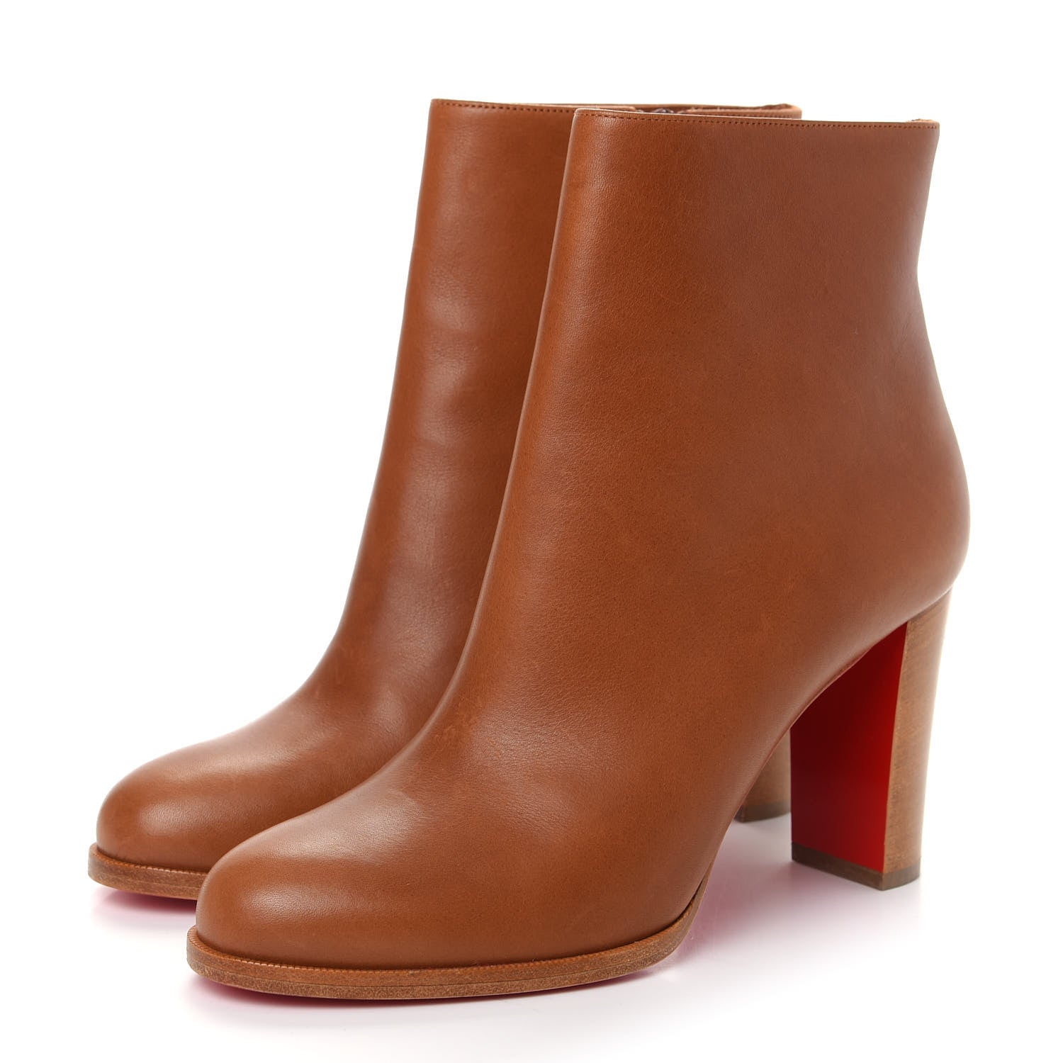 Christian Louboutin Calfskin Adox 85 Ankle Boots 39.5 Caramel 3 of 10