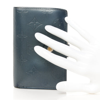 Louis Vuitton Mat Monogram French Purse Wallet Blue 2 of 11