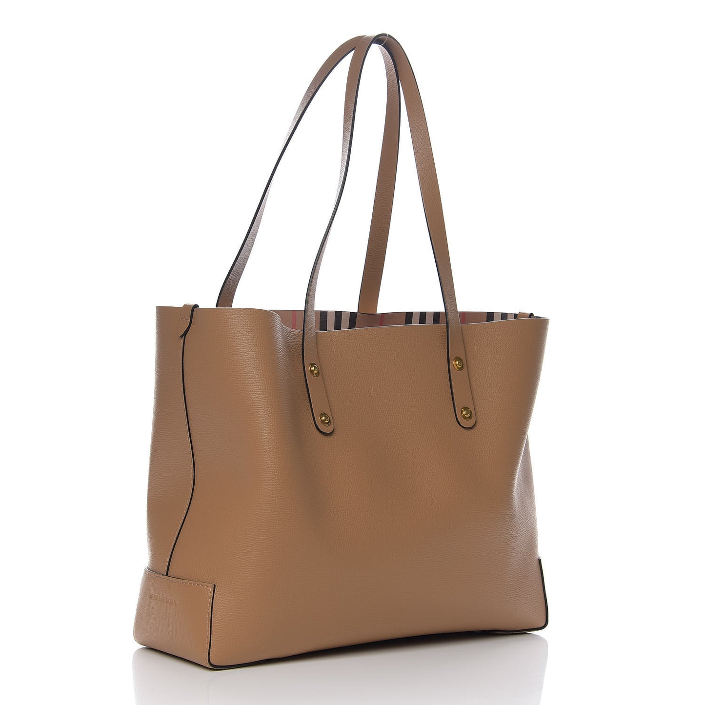 Calfskin Crest Embossed Medium Tote Camel