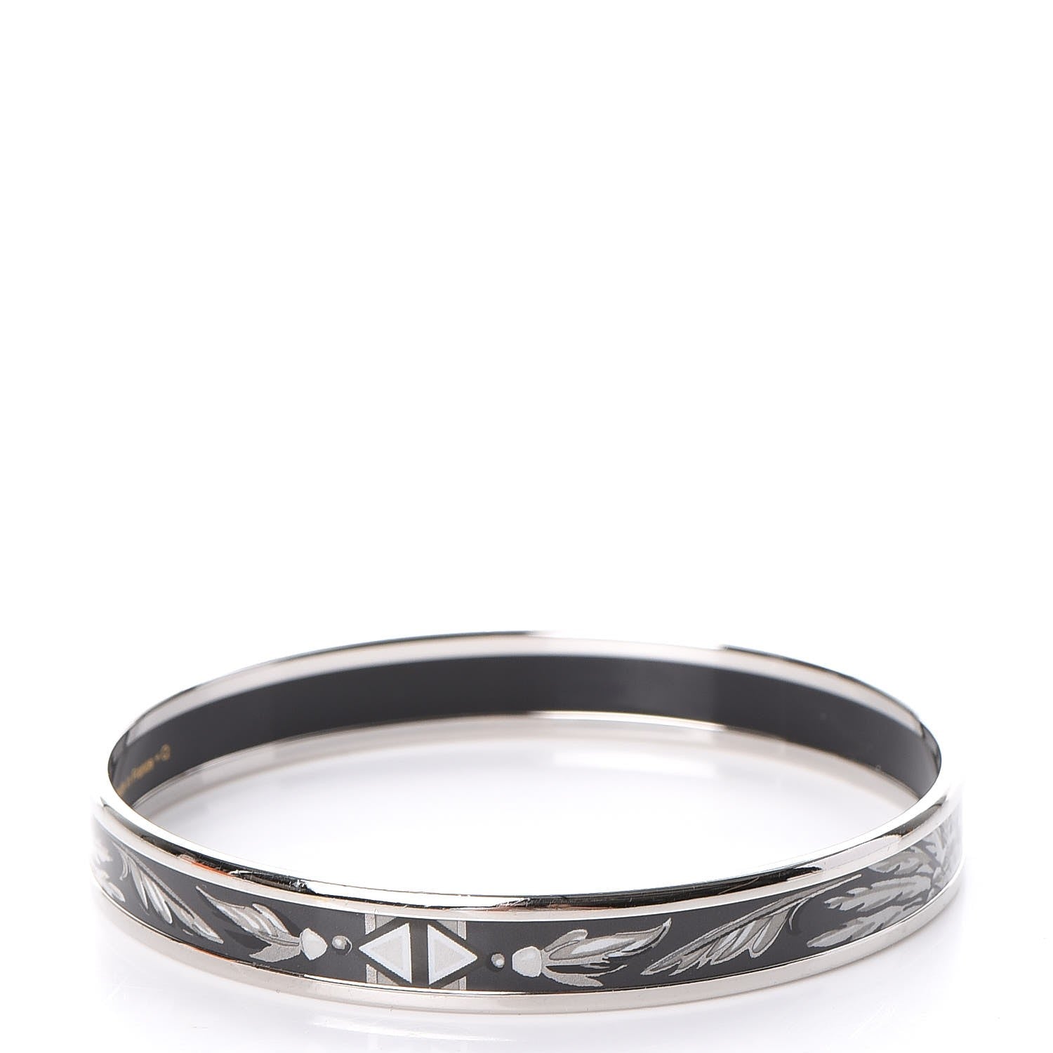 Hermes Enamel Printed Narrow Brazil Bracelet 62 3 of 6