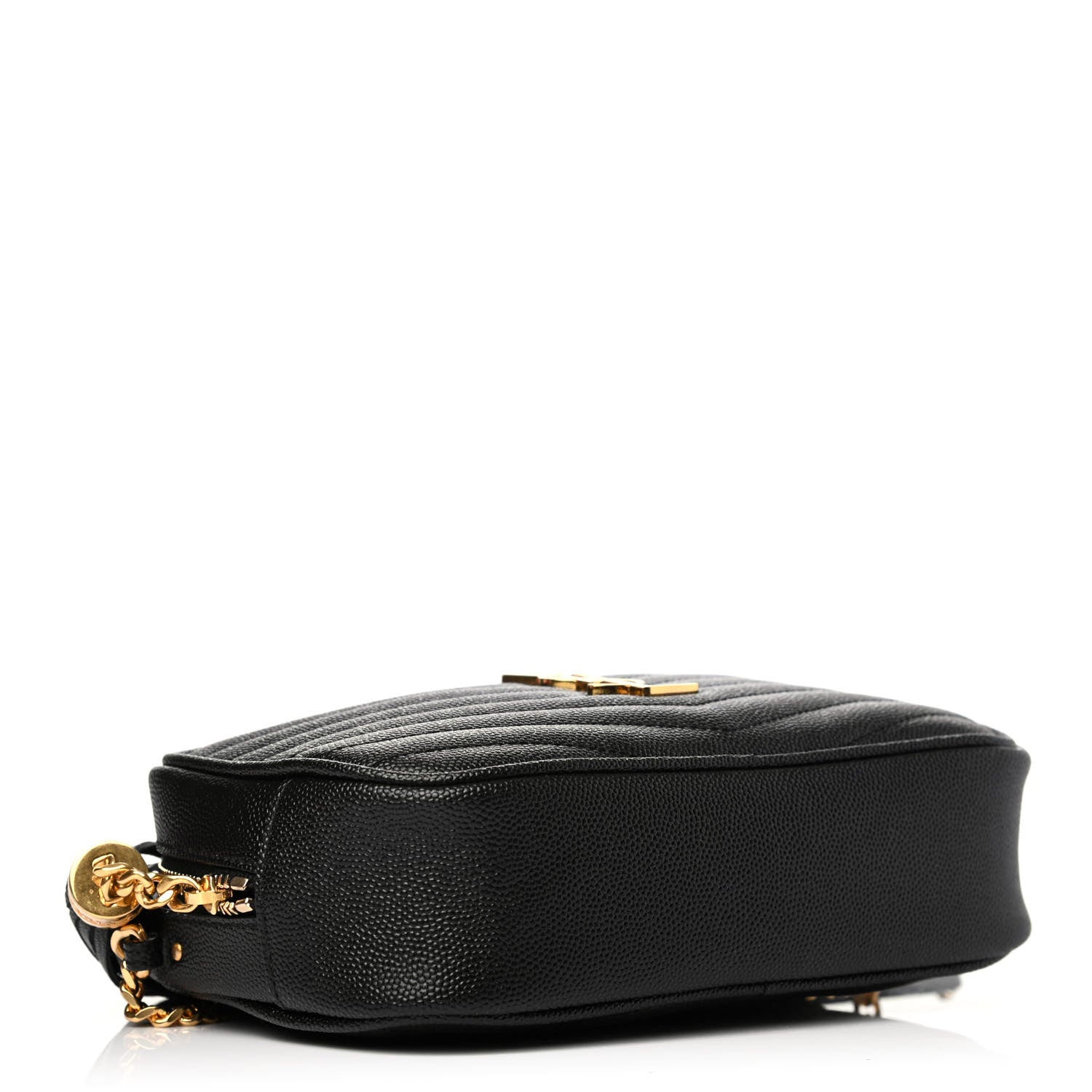 Saint Laurent Grain De Poudre Matelasse Monogram Mini Lou Camera Bag Black 3 of 4