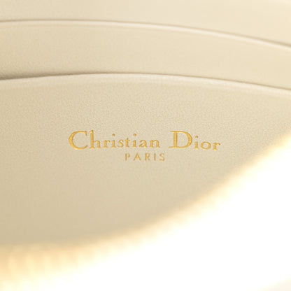 Christian Dior Calfskin Cannage Caro Zipped Pouch With Chain Latte 5 of 14