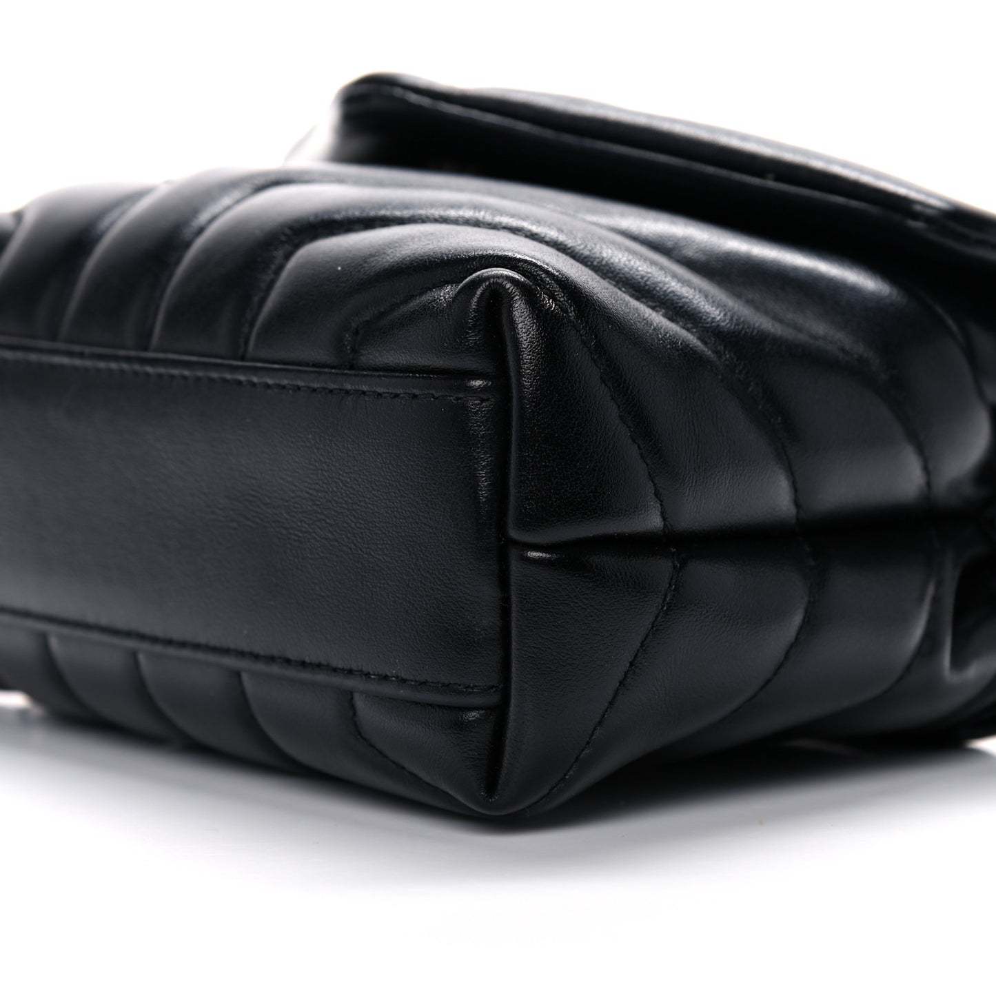 Calfskin Y Quilted Monogram Toy Loulou Crossbody Bag Black